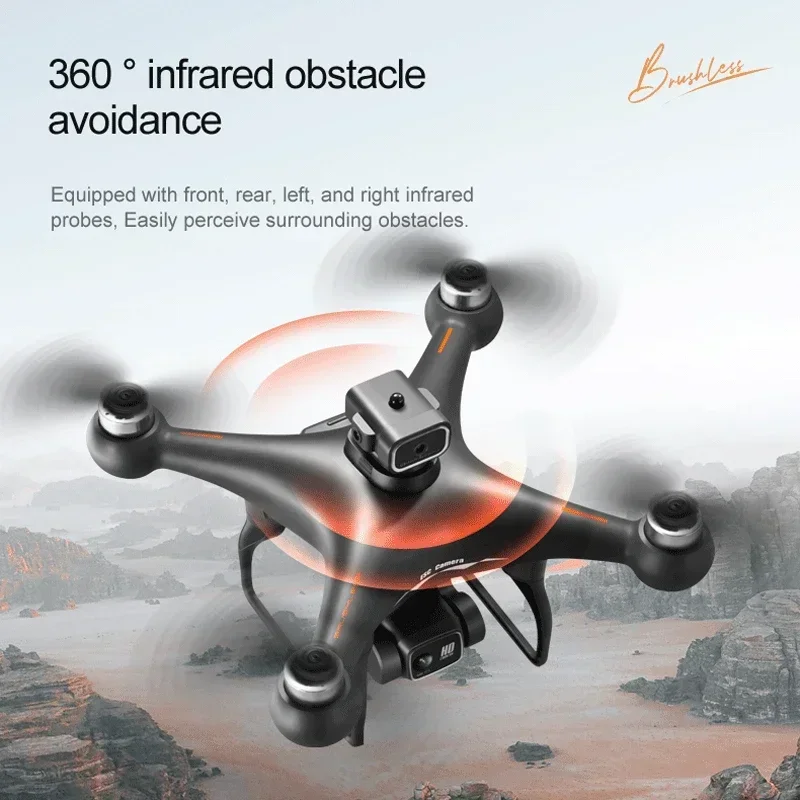 2024 novo s116 uav evitar obstáculos 8k motor sem escova fotografia aérea câmera dupla fluxo óptico zoom quadcopter brinquedo