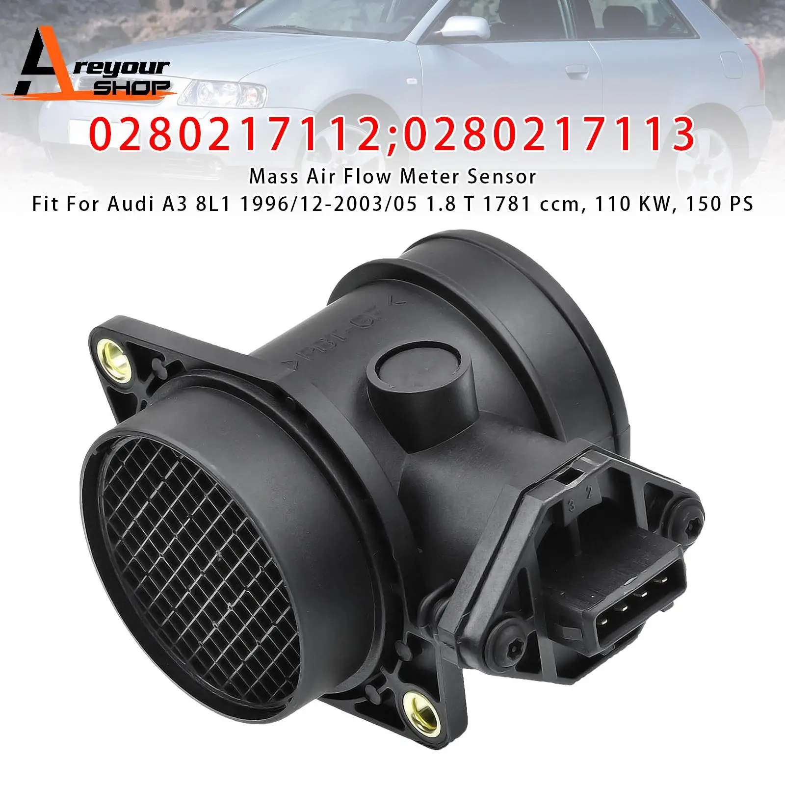 

Mass Air Flow Meter Sensor for Audi A3 A4 VW Passat 1.8T 0280217112