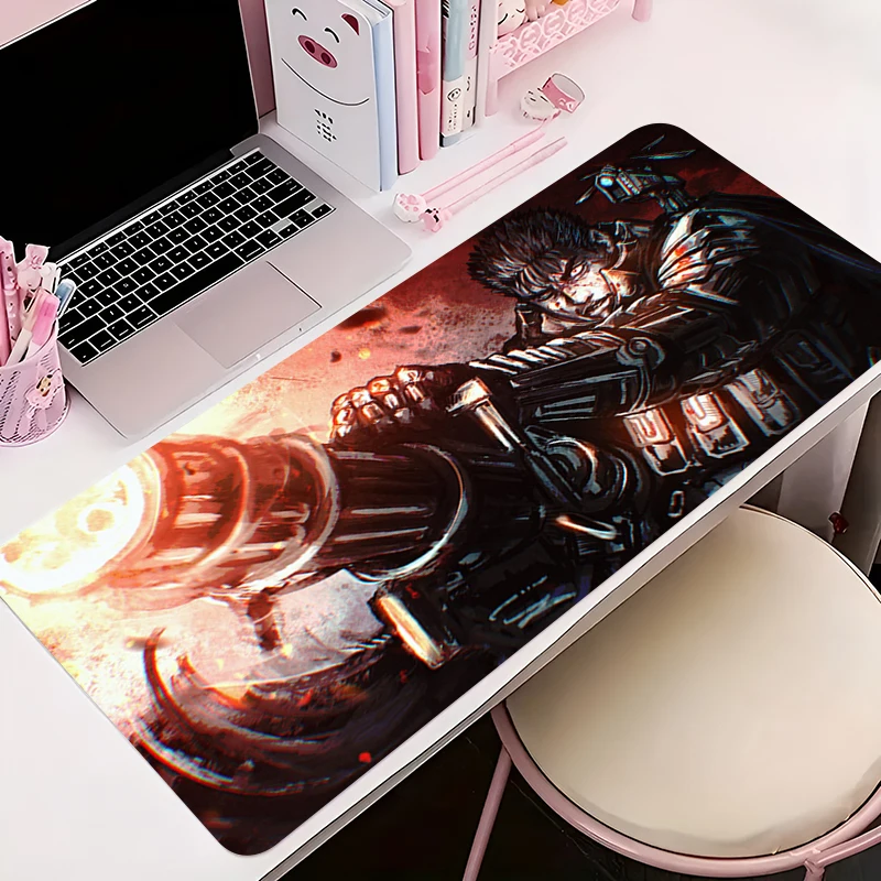 

Mousepad PC Gaming Accessories Computer Cabinet Extended Mat Non-Slip Mouse Pad Anime HD Keyboard Pad B-berserk Office Desk Mat