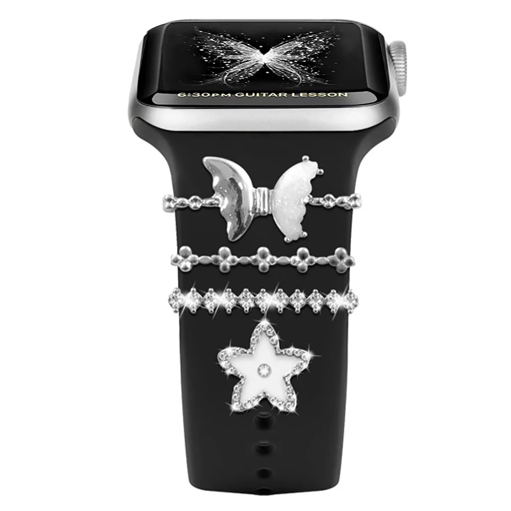 Decoration For Apple watch band 8 6 7 4 se 42mm Diamond Jewelry Charms Accessories samsung/Huawei wristband 20/22mm watch strap