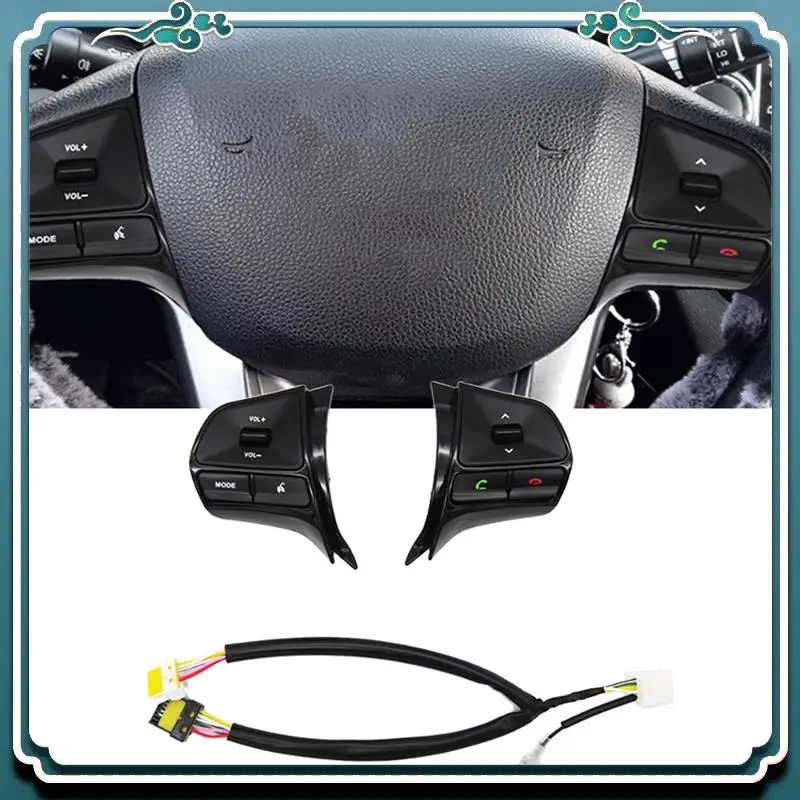 

ABTU-Car Multifunction Steering Wheel Button Control Volume Switch For KIA K2 Rio 2011-2016 Gloss Black