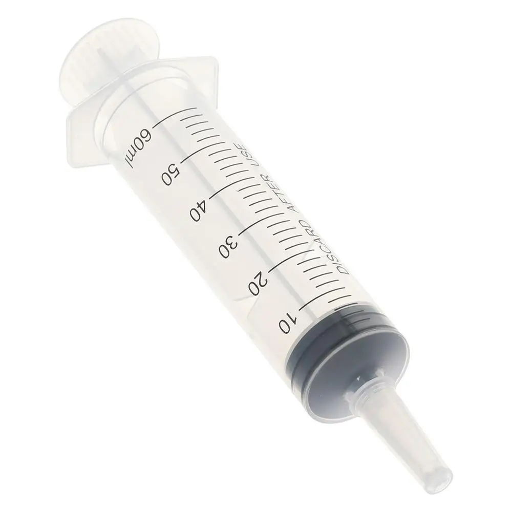 With Rubber Stopper 20ml Pump Measuring Large Plastic Feeding Syringe 60ml Large Capacity