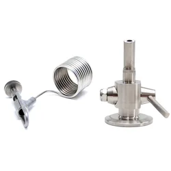 304 stainless steel tri clamp sampling valve 1.5 inch with defoamer 304 device sanitary grade beer sampling valve with handwheel