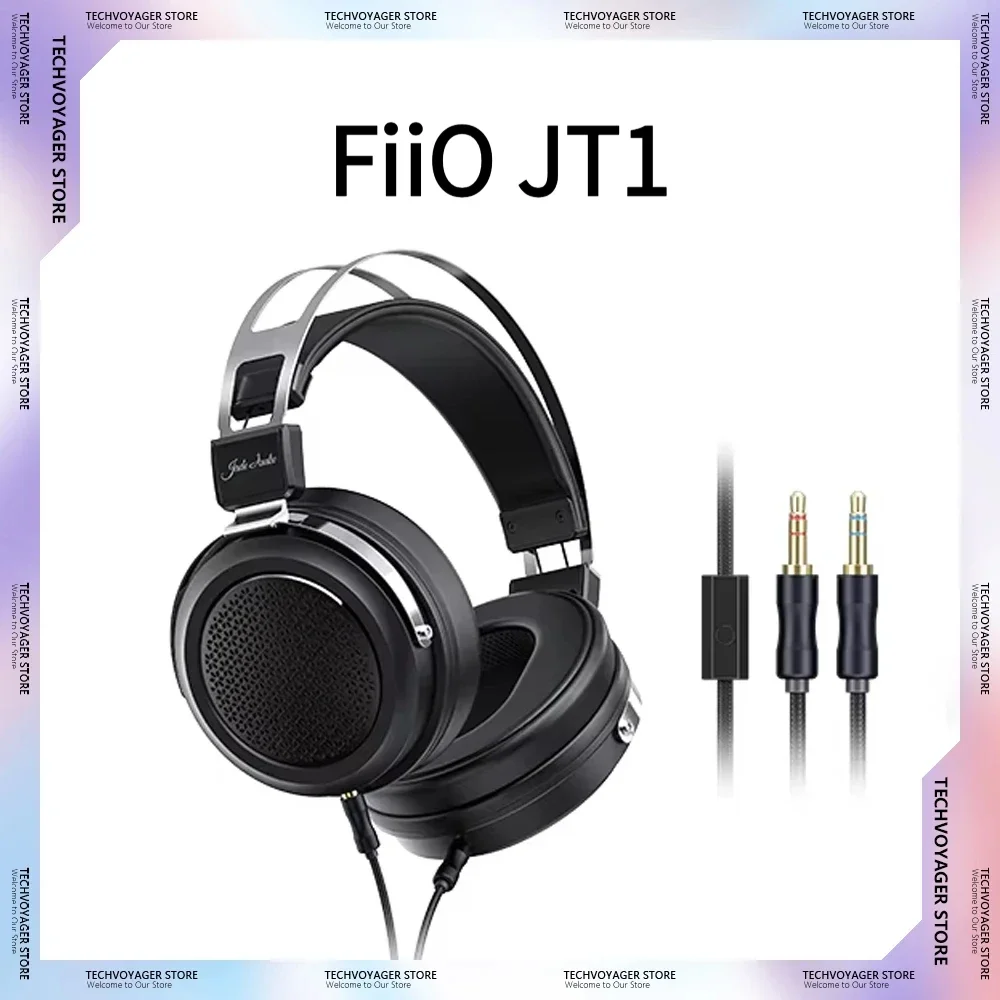 

FiiO JT1 Headphones 3.5mm Studio HiFi Sound Recording 50mm Diaphragms Gaming Microphone Custom Earphone Music Accessories Gifts