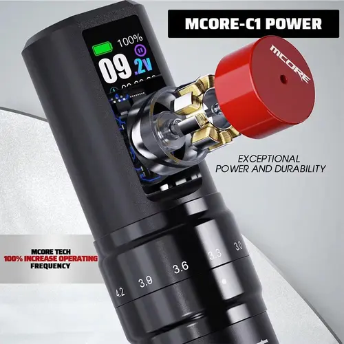 Imagen 2 del producto Mast Fold2 Pro Máquina de Tatuaje Completa con Kit Inalámbrica Rotary Pen 7 Movimientos 2 Baterías 2000 mAh Fuente de Alimentación para Arte Corporal Maquillaje Permanente maquina de tatuar  kit de tatuaje