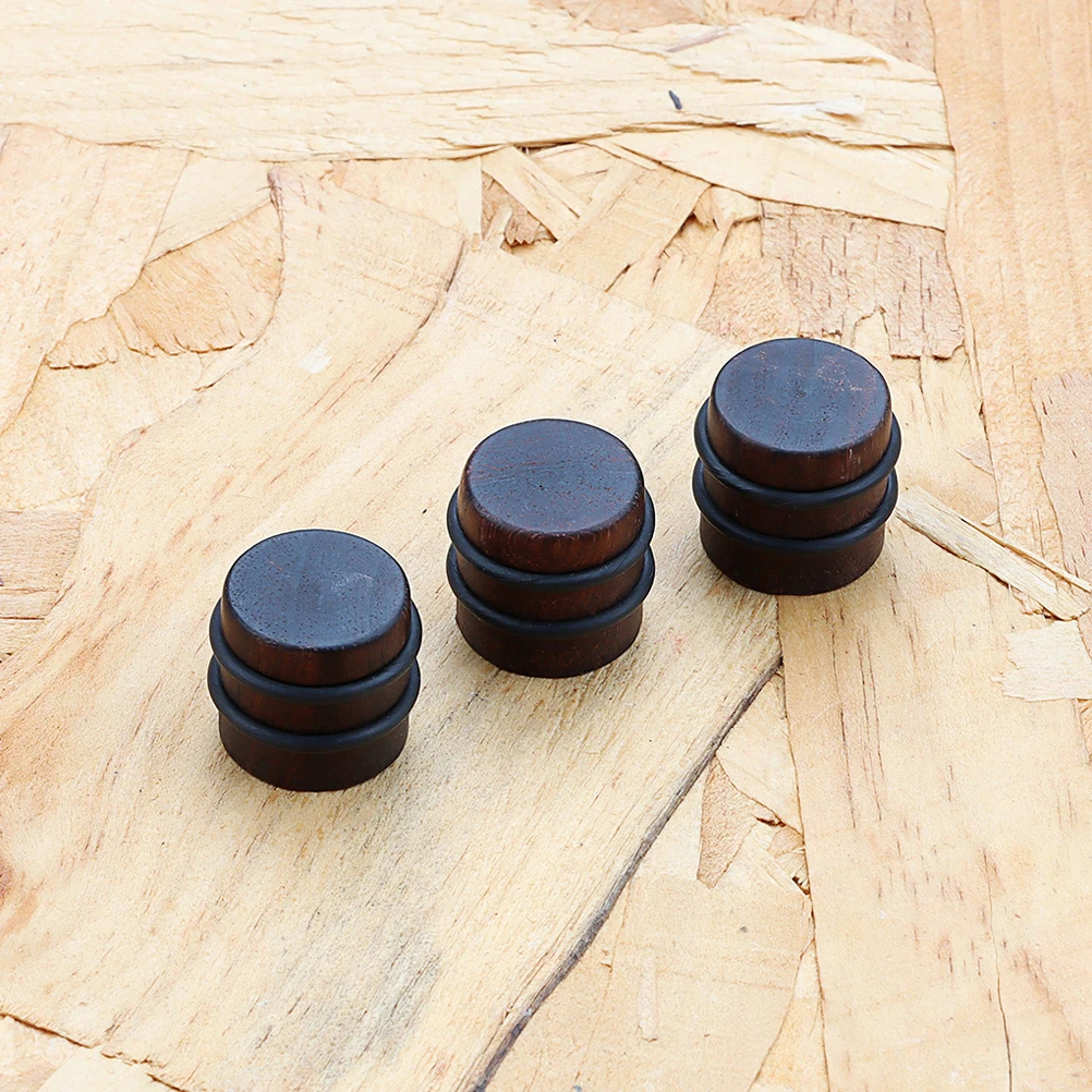

3 Pcs Guitar Knobs Bass Volume Wood Potentiometer Accessories Coffee Tone Control Parts Replacement Electric Guitar Components