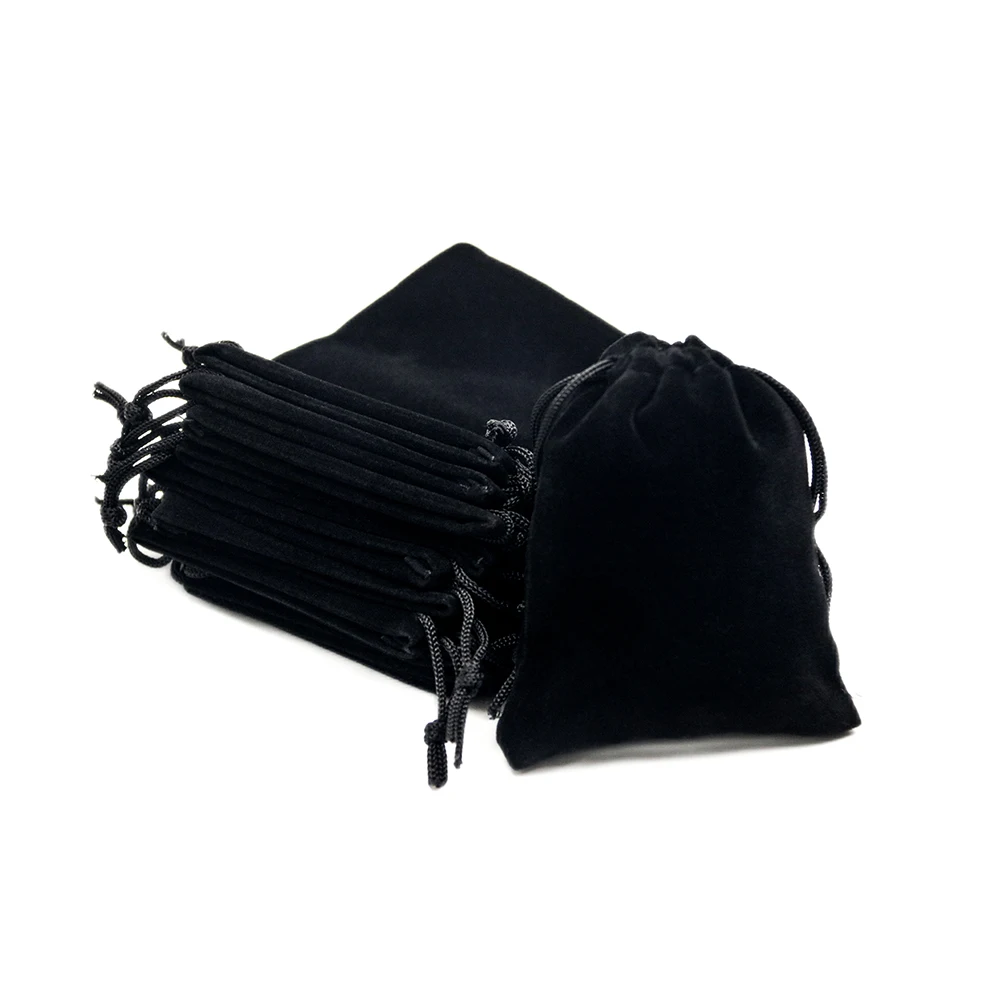 Set of 10Pcs Durable Velvet Carry Bag 8*10cm Pouches Drawstring for Dice Jewelry Gift Packaging