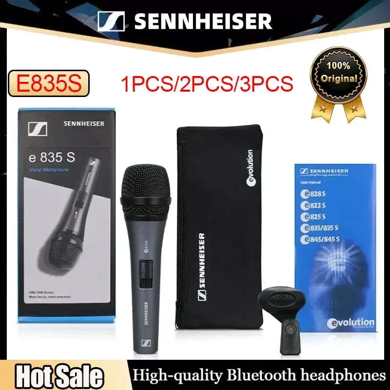 

Профессиональный оригинальный динамический микрофон Sennheiser E835S с петличной диаграммой направленности, проводной, для вокала, ручной, для сцены и пения
