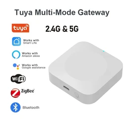 2.4G 5G Tuya ZigBee Bluetooth Wireless Gateway Hub Multi-Mode Bridge Mesh Remote Controller Smart Life APP Alexa Google Home