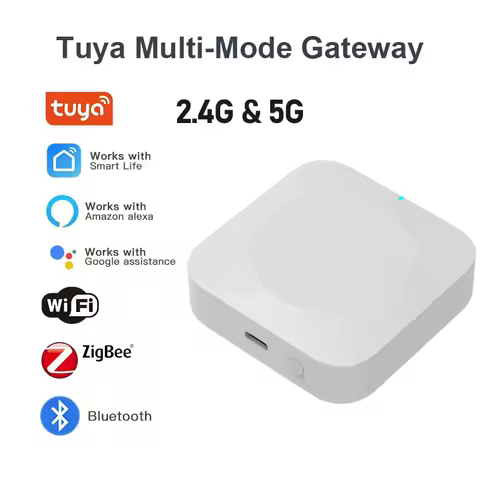 2.4G 5G Tuya ZigBee Bluetooth Wireless Gateway Hub Multi-Mode Bridge Mesh Remote Controller Smart Life APP Alexa Google Home