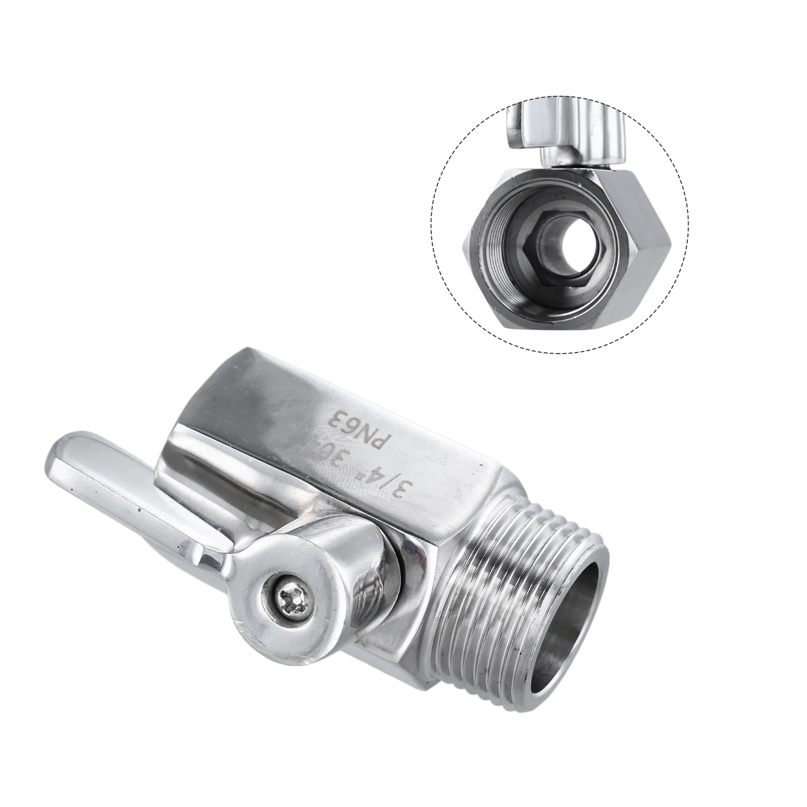 Ball Valve Connector Garden Hose 3/4\