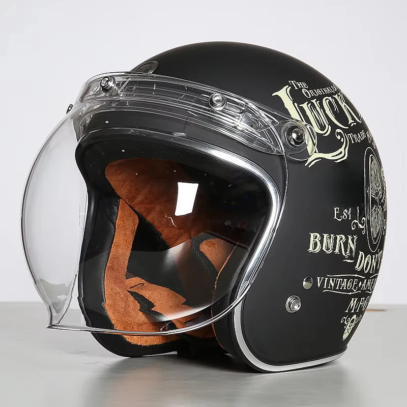 Hots TORC Retro Three-Quarter Half Helmet for Men Women DOT Certified Motorcycle Riding Helmet, Cruiser Bike Safety Helmet
