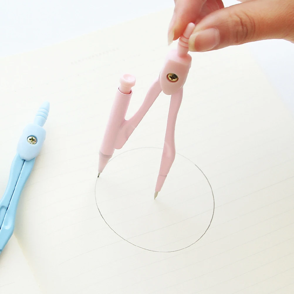 2 Sets Compasses Set Lightweight Drafting Tools School Stationery Teaching Supplies Portable Storage Easy Carry Random