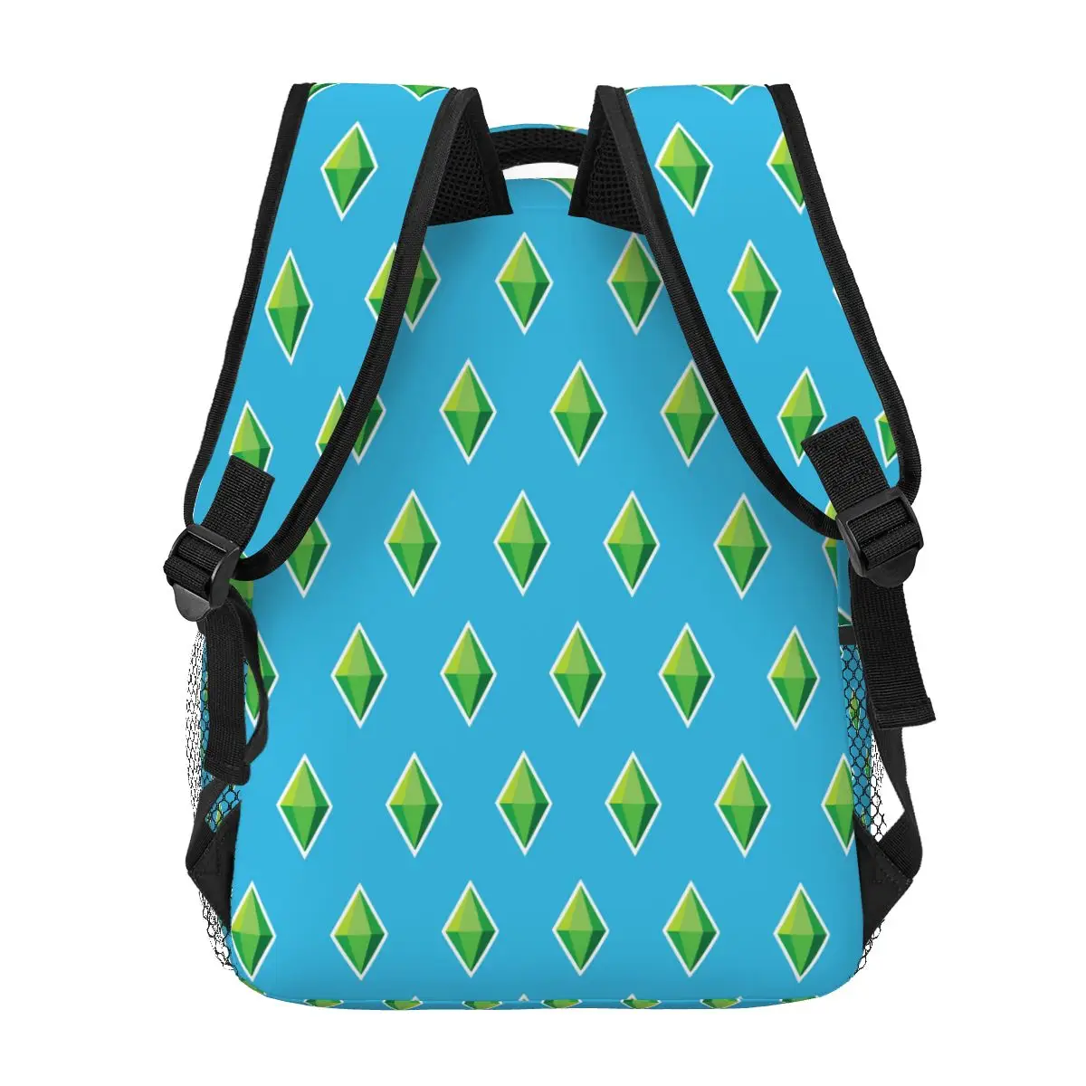 حقائب ظهر The Sims 4 Plumbob للأولاد والبنات حقيبة كتب للطلاب حقائب مدرسية كرتونية للأطفال حقيبة كتف بسعة كبيرة #4