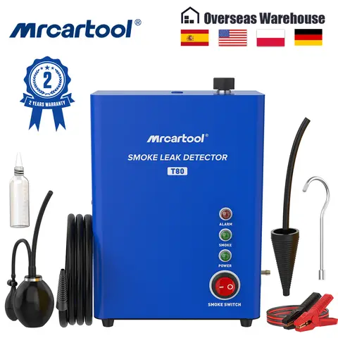 MR CARTOOL EVAP Pipe Leak Locator Smoke Generator Diagnostic Tool T80 Car Smoke Leak Detector with Pump for Car Motorcycle