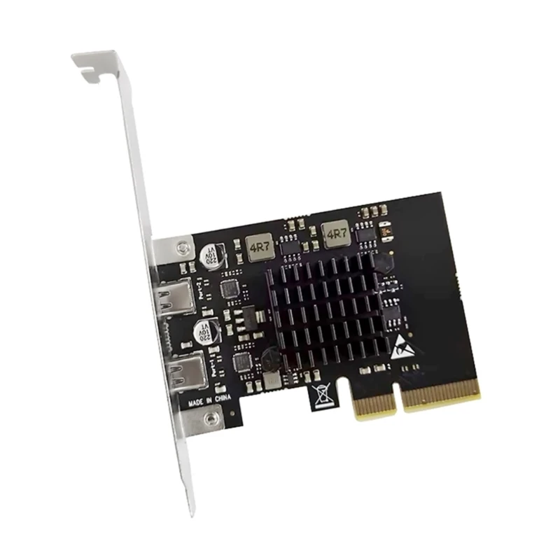 Scheda espansione F3KE PCIE3.0x2 a USB3.2, adattatore PCIE TypeC UsbC PCIExpress da 20 Gbps