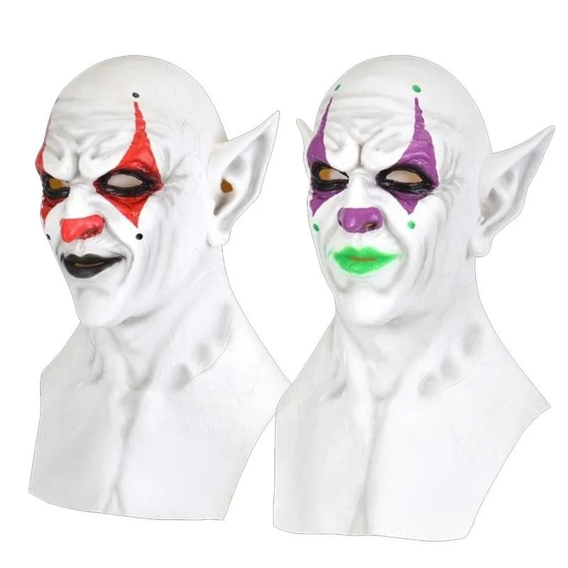 1pc Halloween Devil Clown Vampire Mask Headgear Latex Cosplay Props Goblins Mask Halloween Funny Horror Tools Mask Headgear