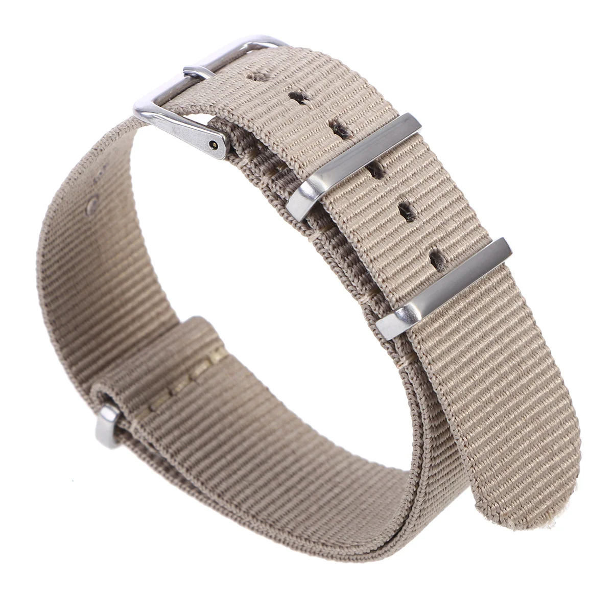 

Durable 20mm Khaki Nylon Watch Strap Heavy Duty Woven Comfortable Breathable No Odor Easy to Install Watch Strap