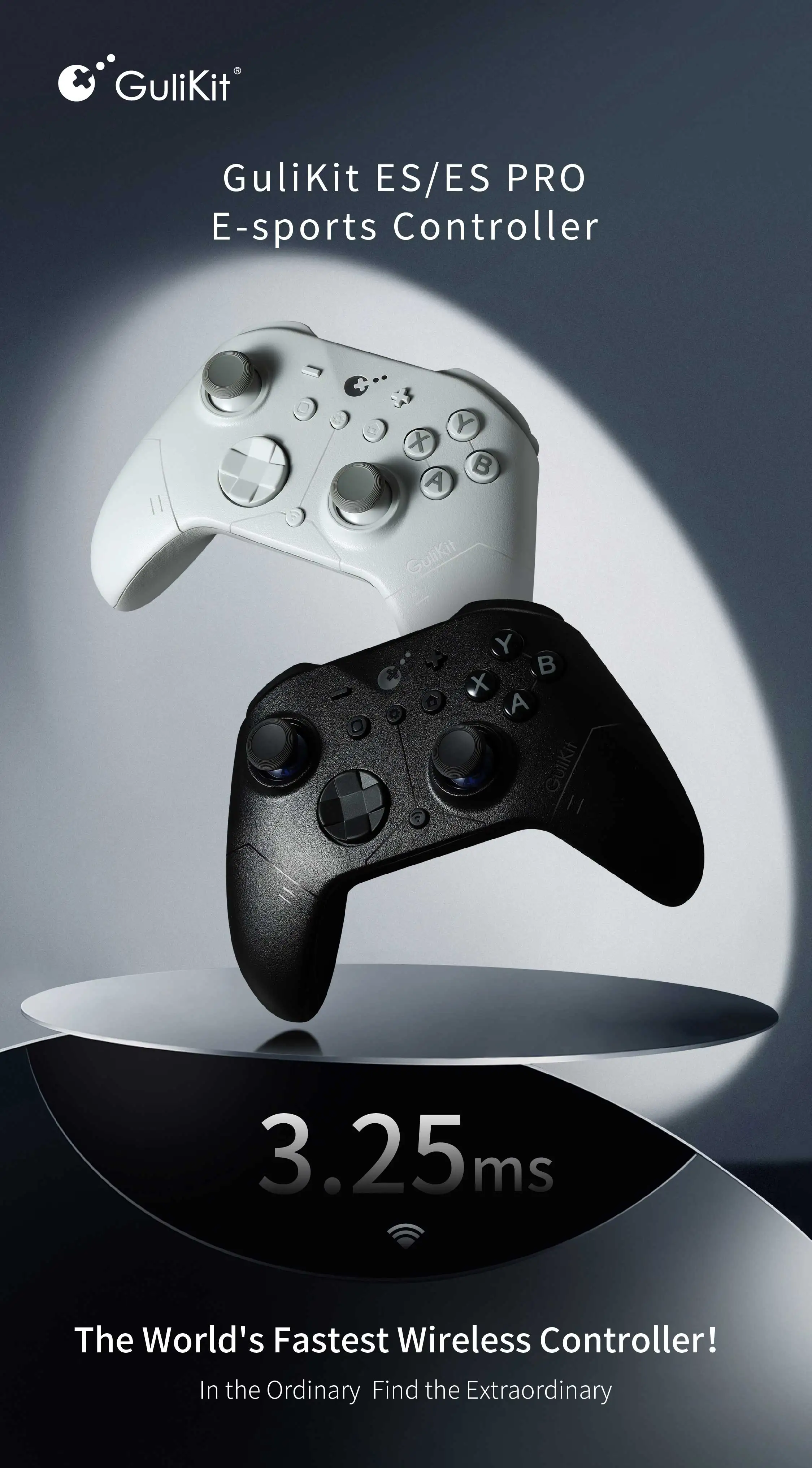  GuliKit ES Pro E-Sports Bluetooth-Spielcontroller, Kabelloser Gamepad mit TMR-Joystick für NS Nintendo Switch 2 PC Windows Android – Detail 1