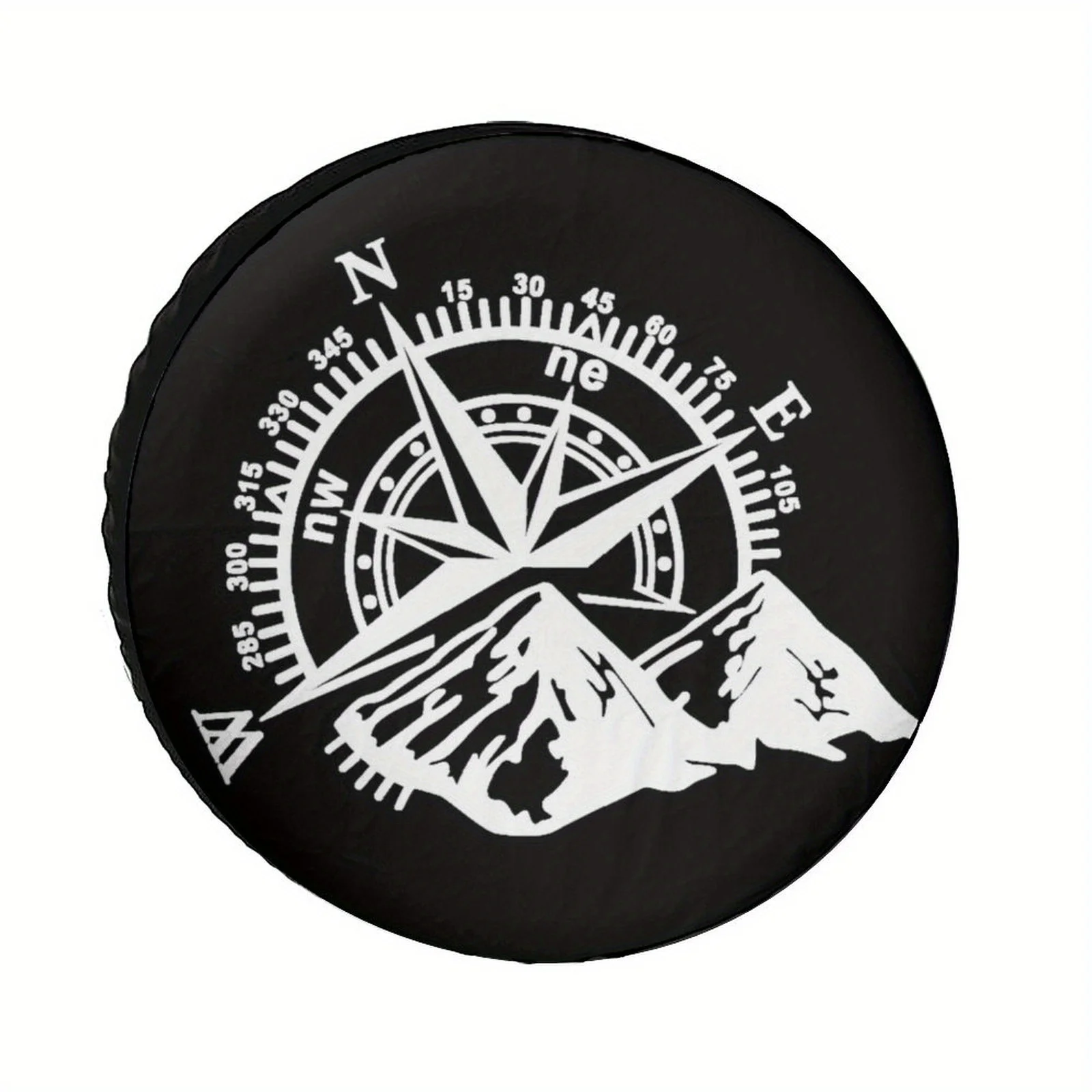 Чехол для запасного колеса автомобиля, ветрозащитный пылезащитный чехол для компаса и горного пика, устойчивый к ультрафиолетовому излучению универсальный чехол на колесо для кемпинговой дорожки