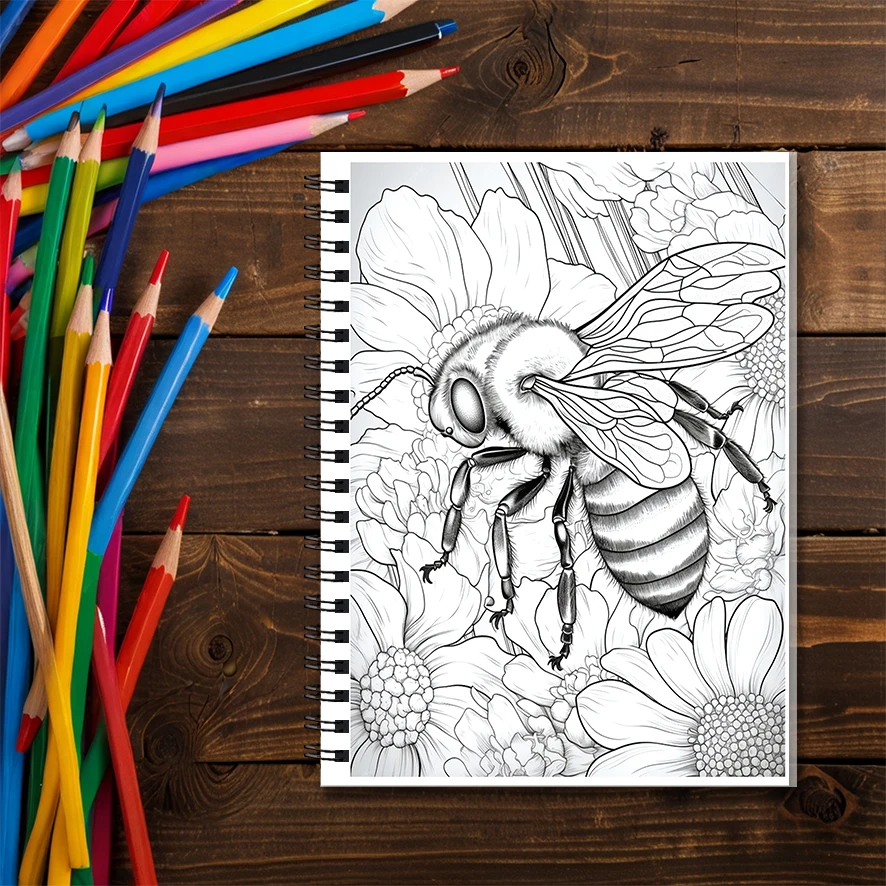 Adult Coloring Book - 8.3x 11.2 Inch 22 Page Coloring Book - Helps Reduce Stress and Ease Emotions