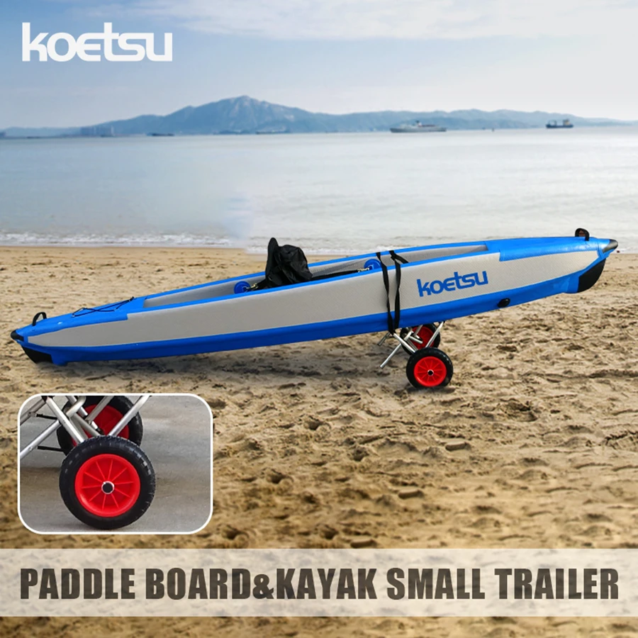 KOETSU-SUP Paddle Kayak Trolley Canoa kayak aAssault Boat Drifting Boat, aleación de aluminio, Tailer móvil