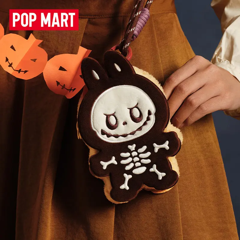 New Pop Mart Labubu Spooky Bakehouse Series Mini Bag Cookie Shape Crossbody Pouch Lanyard Blind Box Collectible Accessory Gift