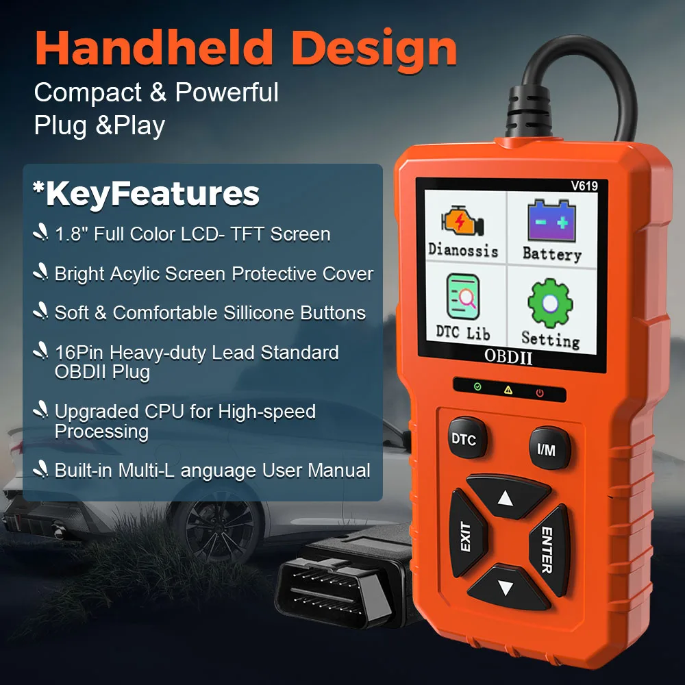 OBD2 Car Diagnostic Tools OBD II Scanner Code Reader Repair Tools Read Clear Fault Scan Tool Engine System Detection Auto Accessories