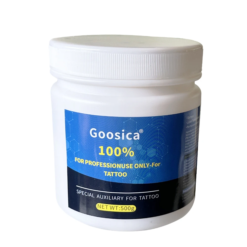 

100% New Blue Goosica Tattoo Cream for Surgery Permanent Makeup Body Beauty Microblading Piercing Eyebrow Lips Liner 500g