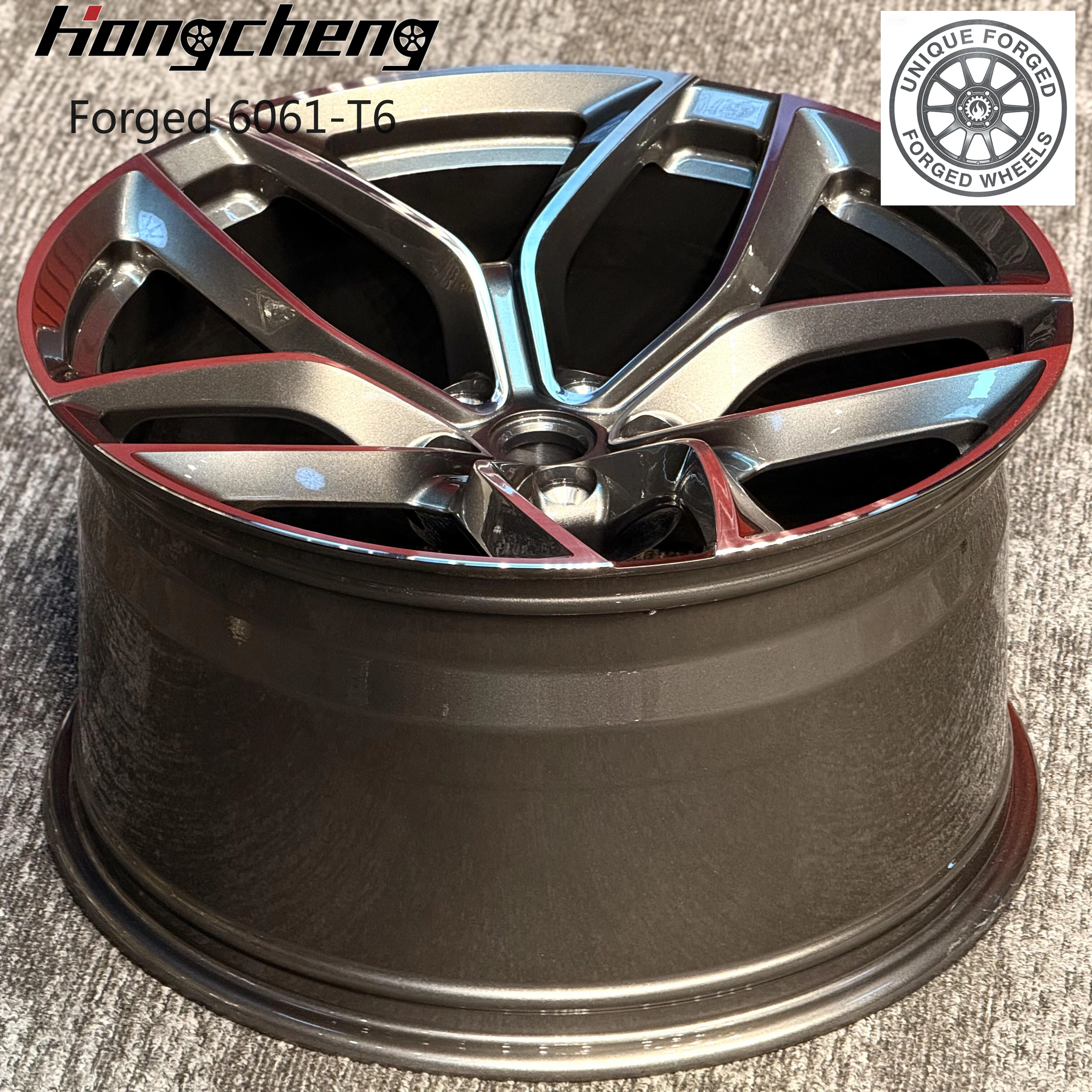 26 Style Passenger Cars Rims 16 17 18 19 20 21 22 Inch 5x112 5x114.3 5x120 5x130 Monoblock Deep Concave Gun Grey Wheels