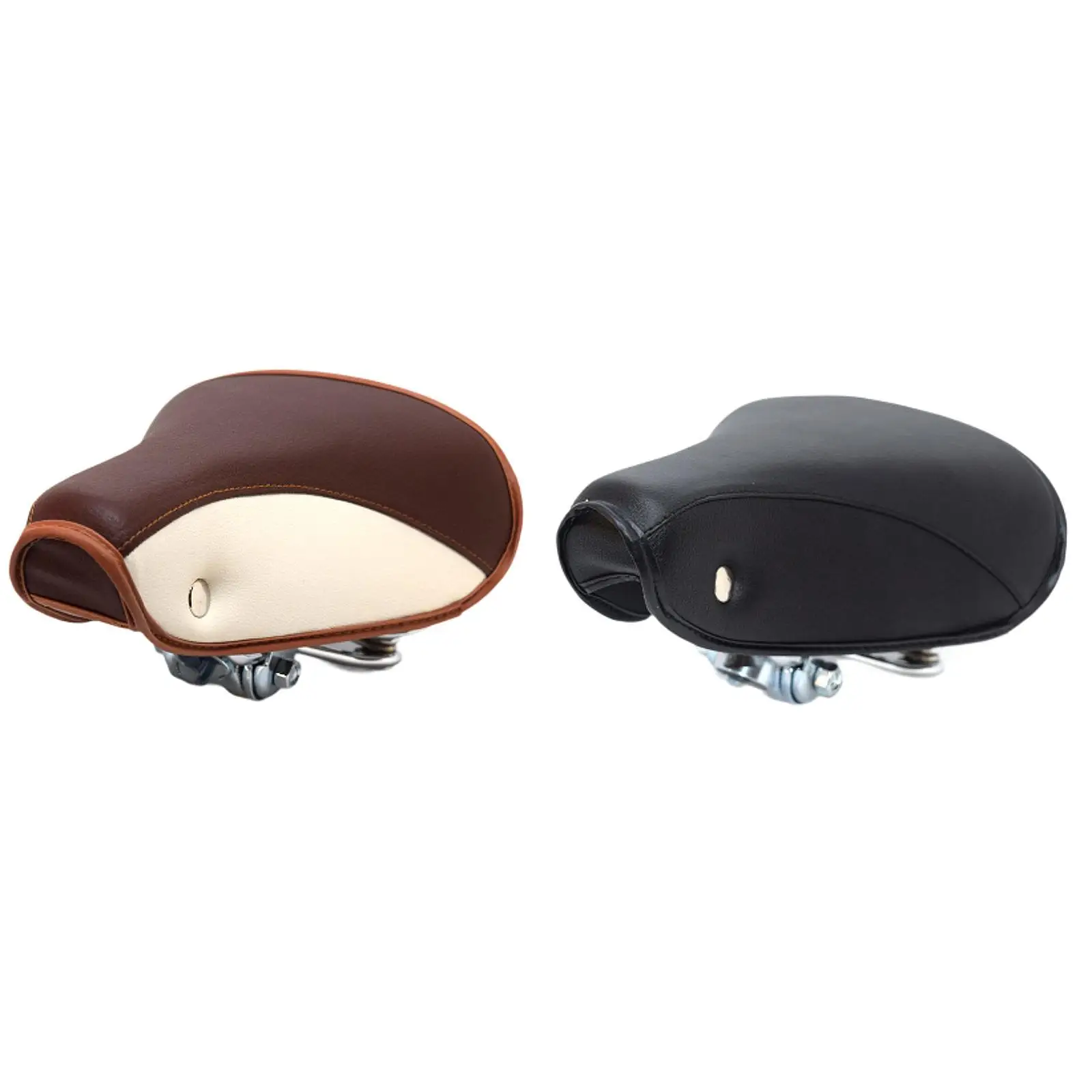 Vintage Bike Saddle Wide Cushioned Shockproof Comfortable Padded Bicycle Saddle for Electric Bikes Moutain Bike Men Women