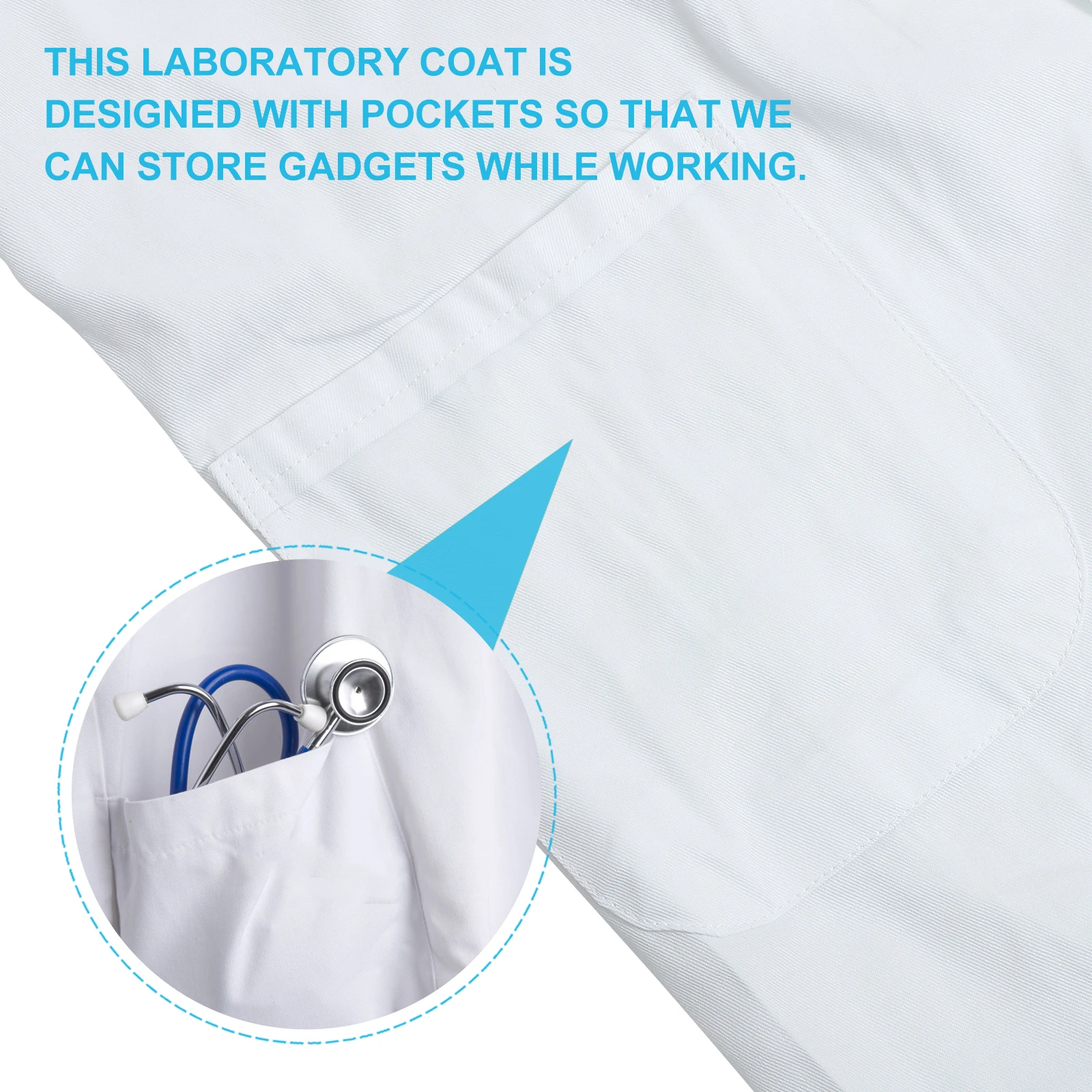 

Белая хлопковая медицинская форма доктора с длинными рукавами, лабораторная больничная школьная лабораторная куртка с карманами, легкое включение и выключение, дизайн, лаборатория