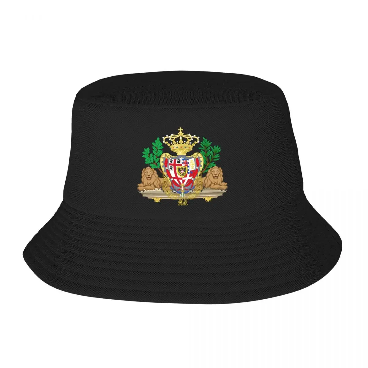 Custom Coat Of Arms Of Kingdom Of Sardinia Flag Beach Bucket Hat Men Women Unisex Summer Fisherman Cap