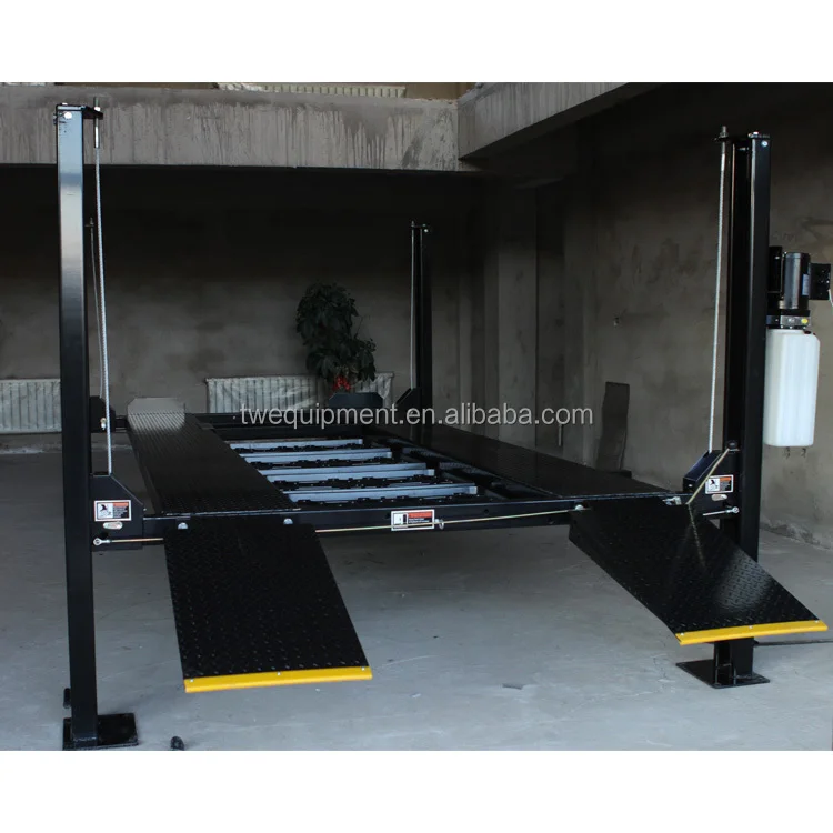 Best Price Capacity 9000lb Hydraulic 4 Post Car Lift With Casters For Sale