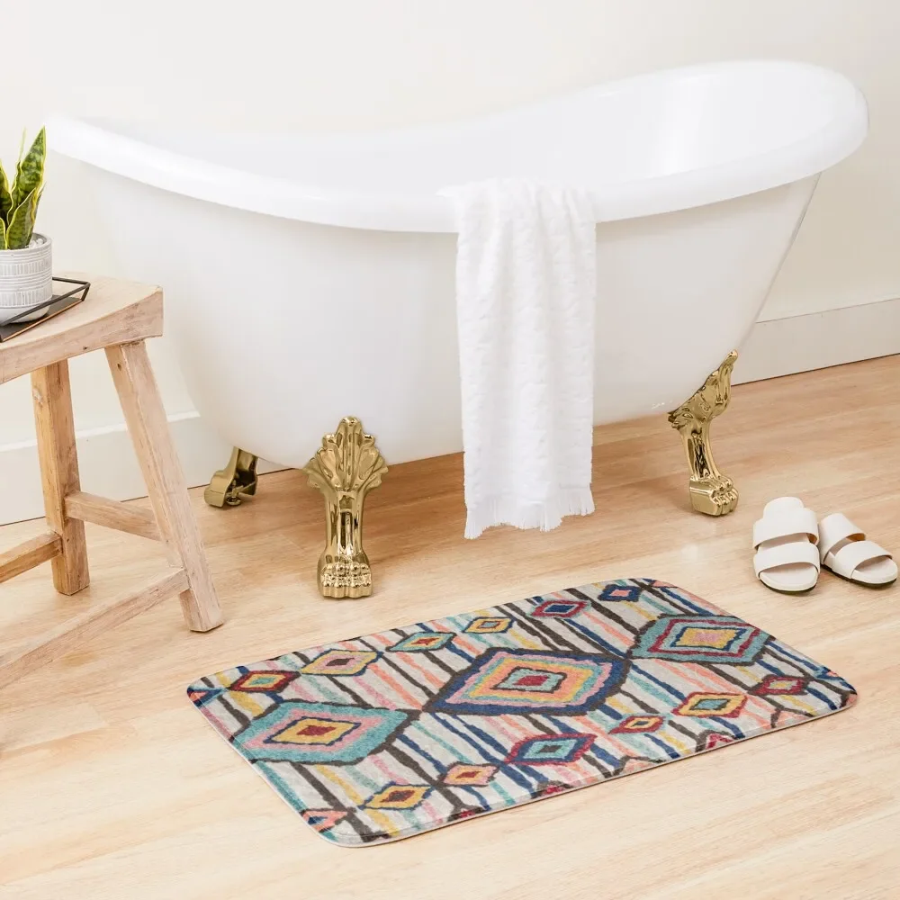 

Heritage Multicolore Morocco Berber Rug Bath Mat Non-Slip Bathtub Anti-Slip Bathtub Floors Sleeping Room Rugs Mat