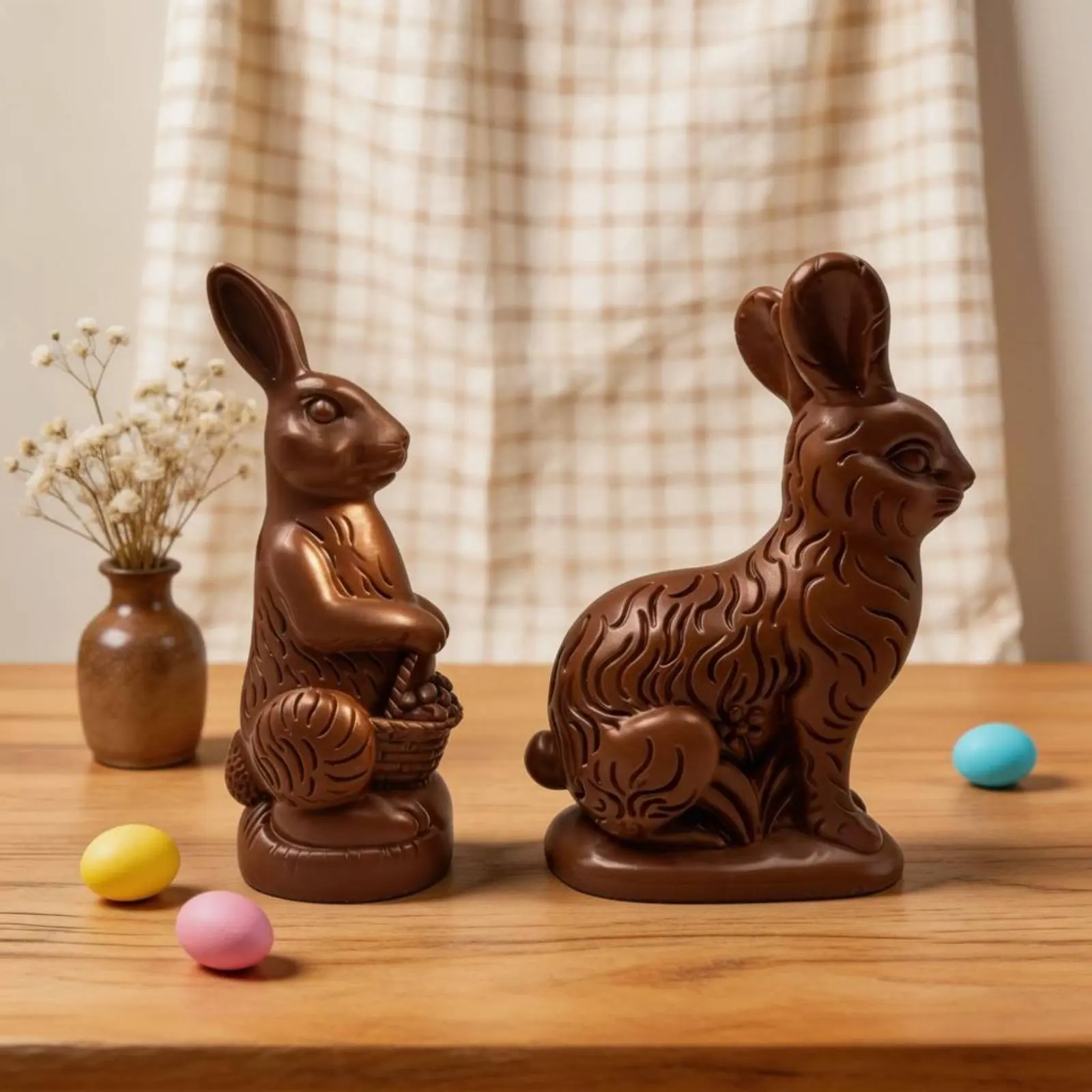 Easter Bunny Ornament Gift Idea Easter Rabbit Ornament Resin Rabbit Sculpture Retro Brown Color Creature Statue Indoor Outdoor