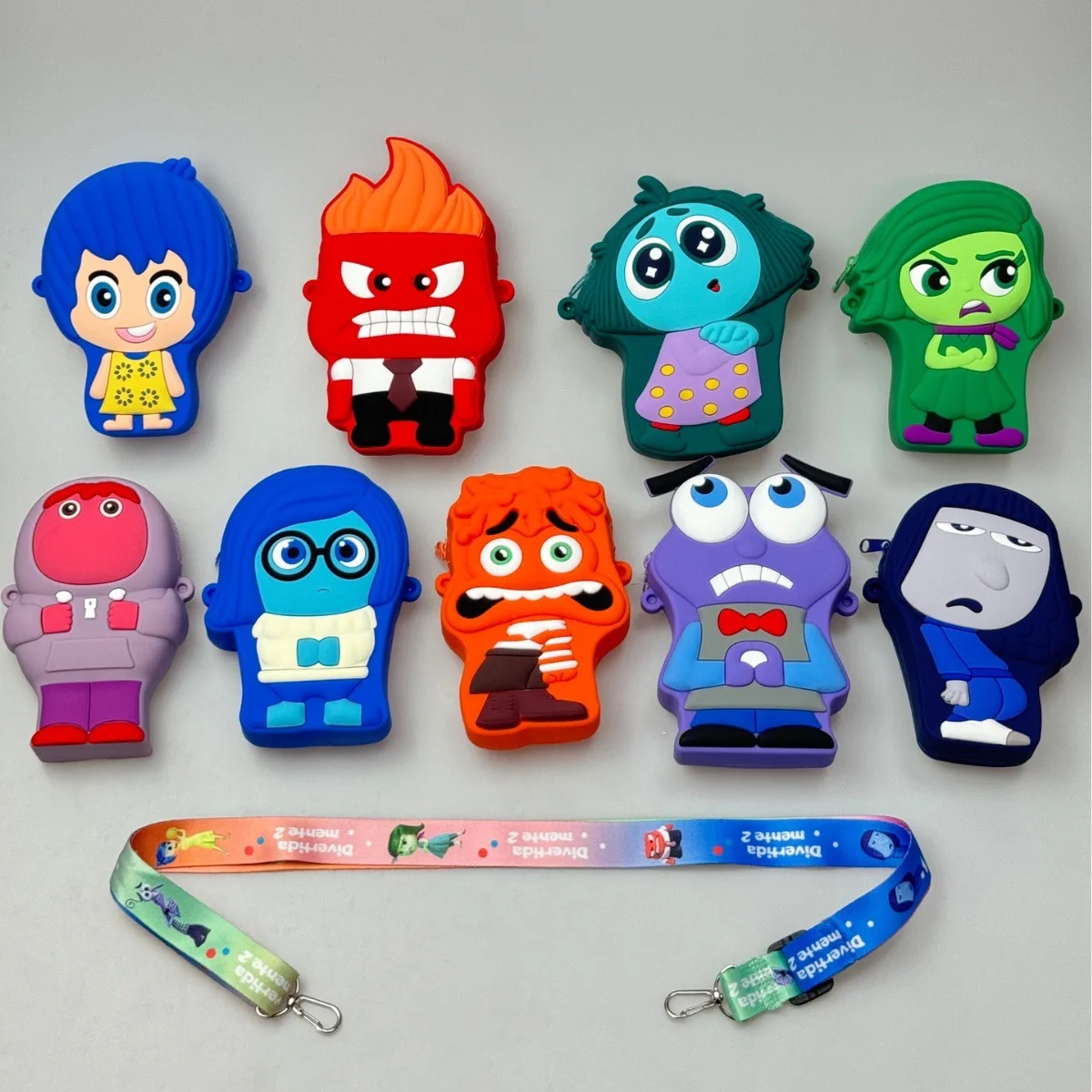 Disney Inside Out Cartoon Silicone Bag Joy Sadness Anger Disgust Fear Messenger Bag Kawaii Mini Coin Purse Kids Xmas Gift