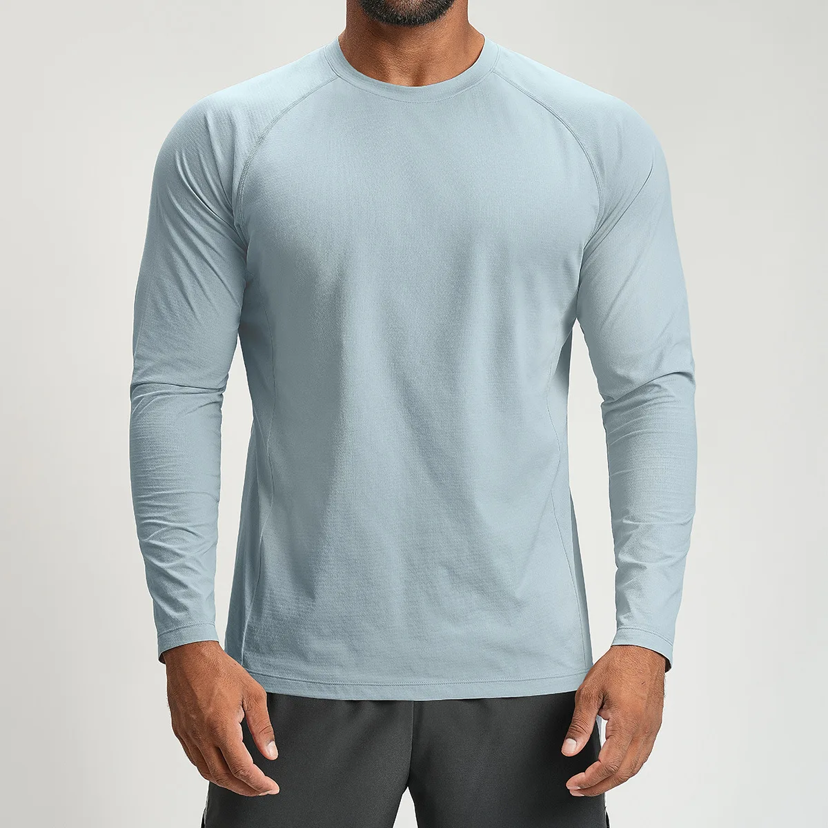 Pers LOGO Custom Men's Quick-Drying Breathable Skin-friendly Sports Fitness T-Shirt Casual Outdoor Hiking Fitness Long Sleeves