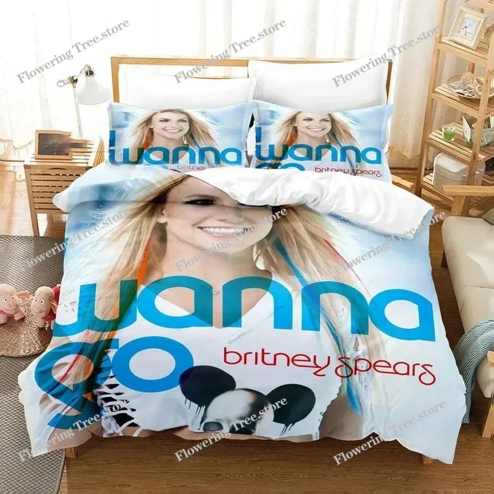 

3D Printed Britney Spears Bedding Set Pillowcase Duvet Cover Double Twin Full Queen King Adult Kids Bedclothes Quilt Cover