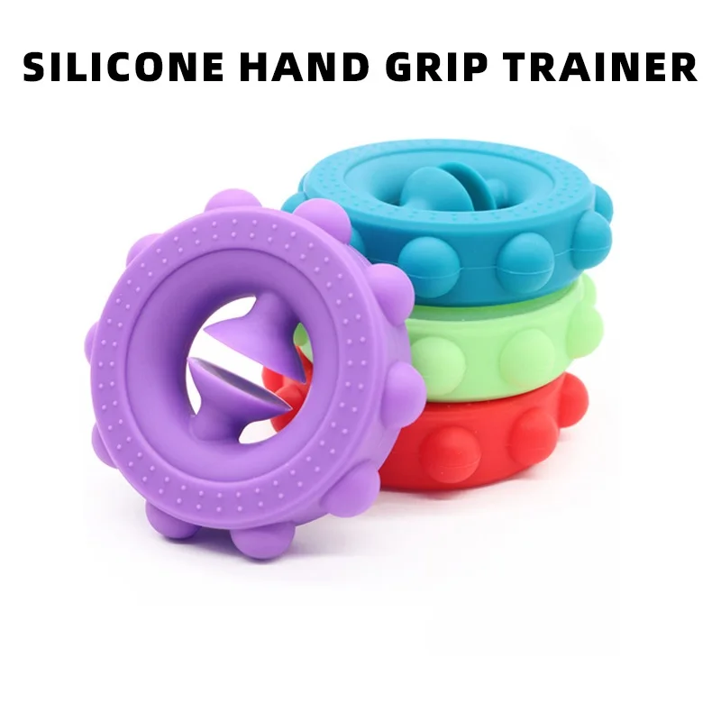 قابض يدوي من السيليكون مقاوم للماء وسهل التنظيف، وتوزيع الضغط حتى، وقبضة مريحة، ولعبة تخفيف التوتر #1