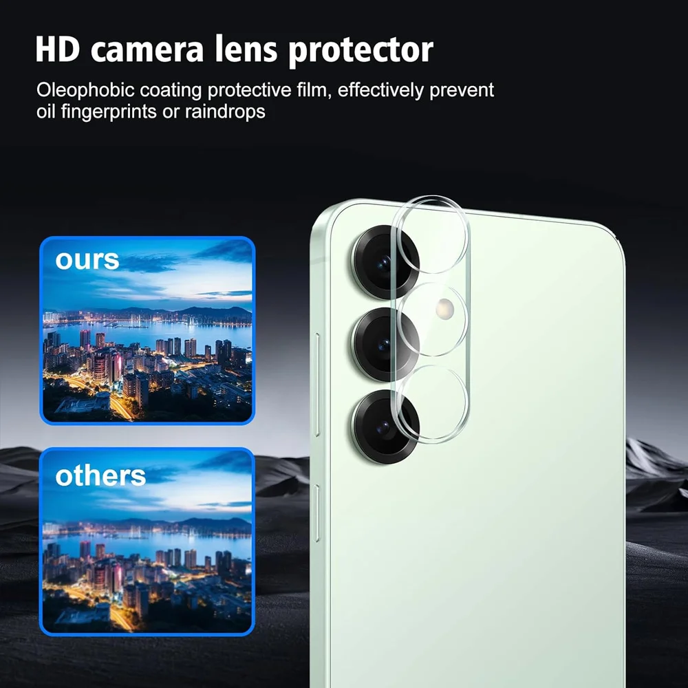 3 pçs câmera 3d vidro temperado para samsung galaxy s25 fe lente da câmera filme de vidro samsun s25fe s 25fe 6.7 ''5g caso amigável