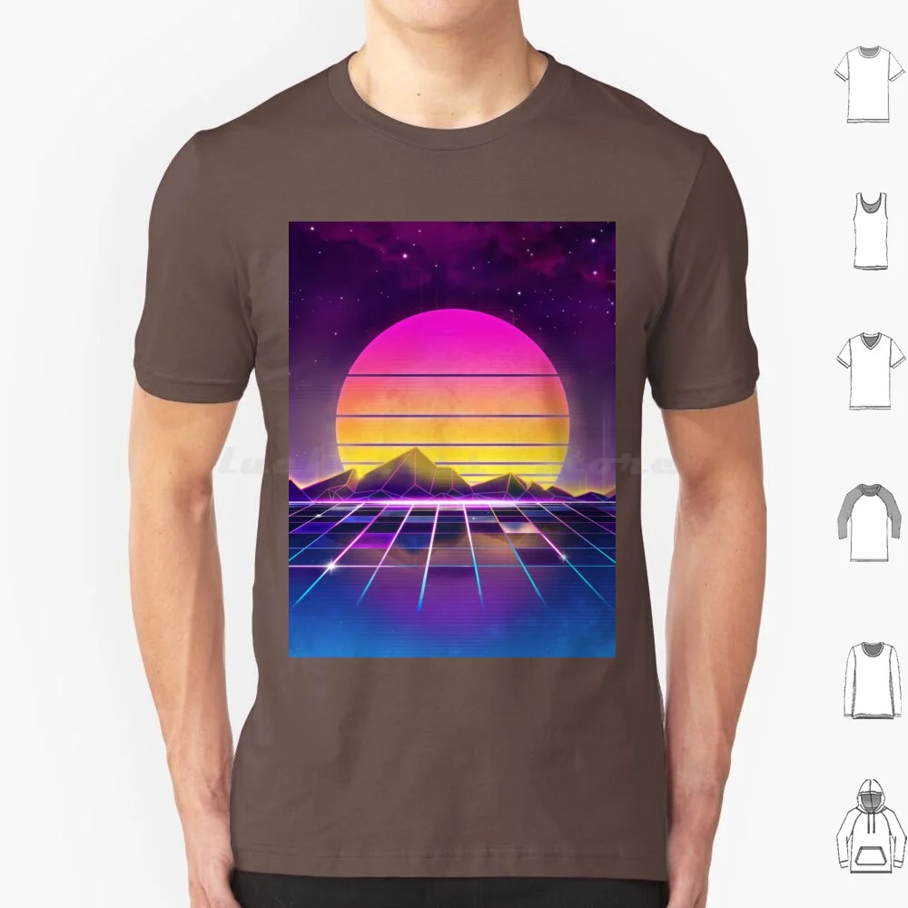 Arcade Horizons ( Synthwave Dream Landscape ) T Shirt Men Women Kids 6Xl Neon Sunrise Mood Arcade Nostalgia Vaporwave Aesthetic