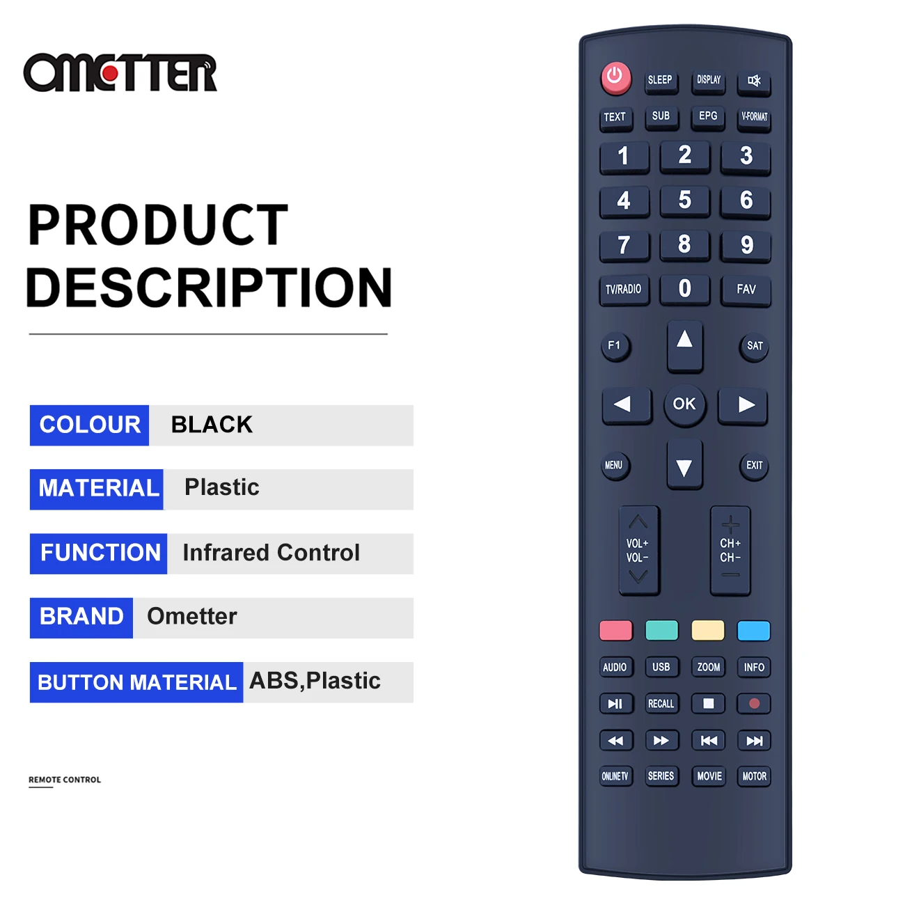 New For ISTAR IPTV Replace Remote Control A9700 A9000 A8000 Zeed444 A1600 A8500