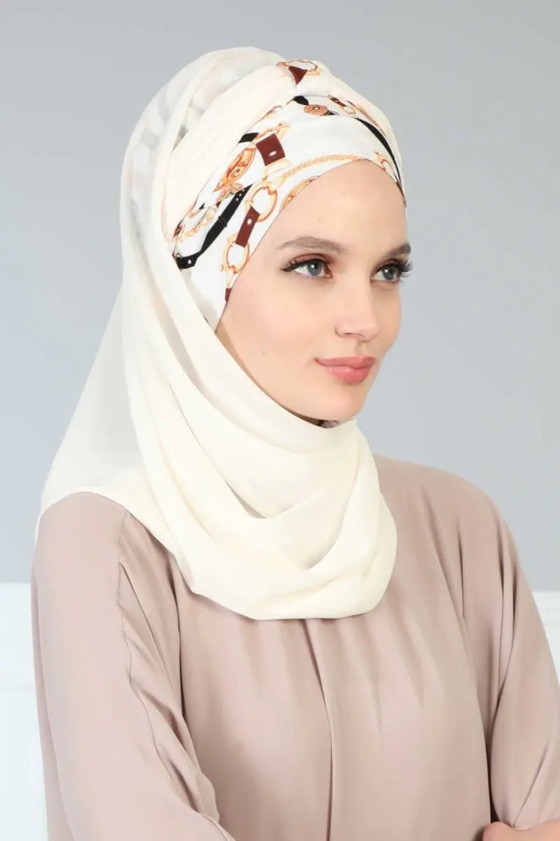 Chal elegante de gasa de algodón peinado