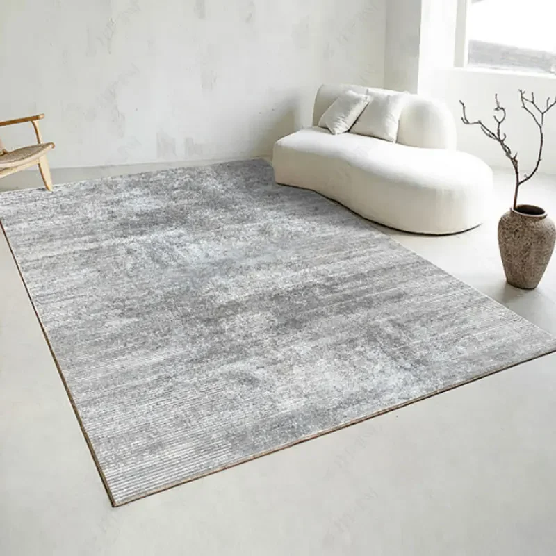 

Style Carpets for Living Room Light Color Bedroom Decor Large Carpet Sofa Area Gray Anti-slip Mat Washable