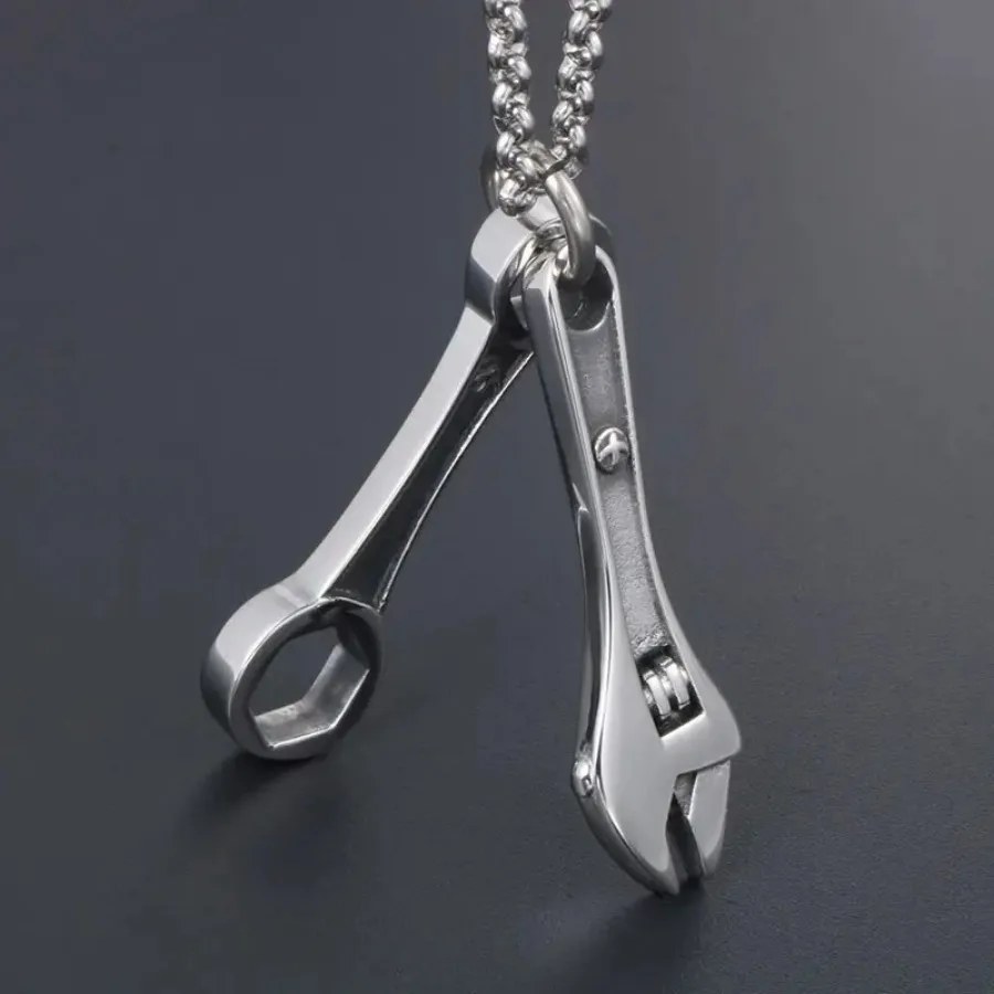 

Stylish Unisex Wrench Pendant Necklace - Unique Gift for Men & Women, Perfect for Birthdays Anniversaries, and Special Occasions