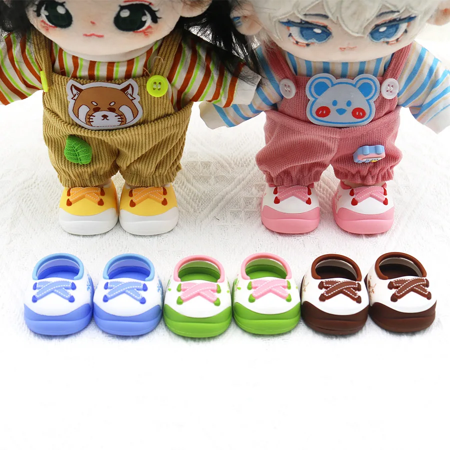 

2PCS/Pair Cute Doll Shoes 4.9cm Cartoon Dog Mini Shoes For Pullip Licca Lati Dolls For 25CM Born Baby Doll Clothes Accessories