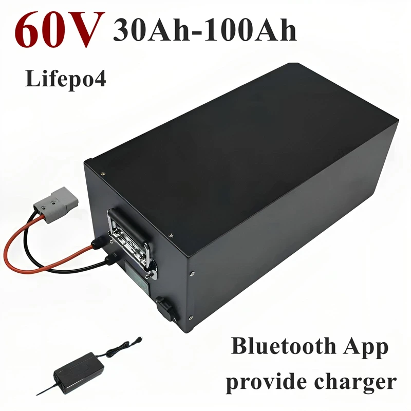 بطارية 60 فولت 30 أمبير في الساعة 40 أمبير 50 أمبير 60 أمبير 70 أمبير 80 أمبير 90 أمبير 100 أمبير في الساعة Lifepo4 de litio para 1800 وات 3000 وات كاريتو دي جولف دي دوس ruedas RV #1