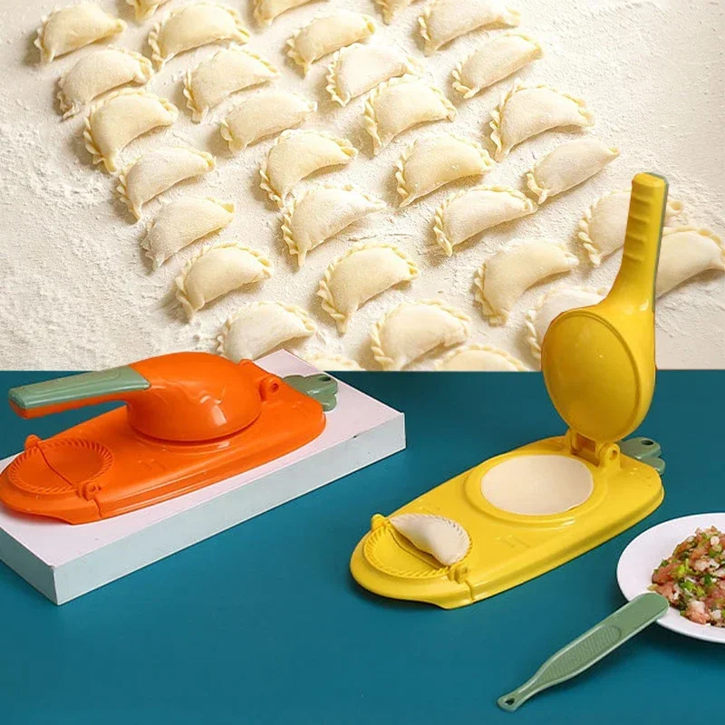 2 In1 Dumpling Maker Wrapper Presser Kit Manual Labor-Saving Dumplings Dough Molder Machine Kitchen Gadget Apple Pie Baking Tool