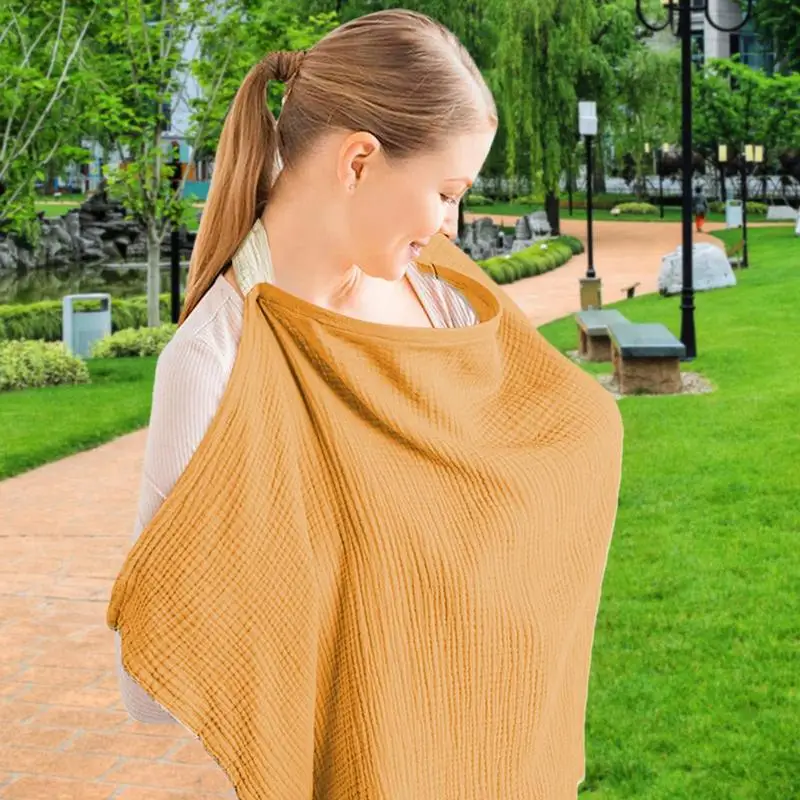 Poncho de lactancia transpirable para mujer, cubierta suave de 360 grados, delantal de lactancia